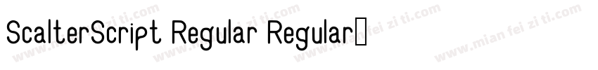 ScalterScript Regular Regular字体转换